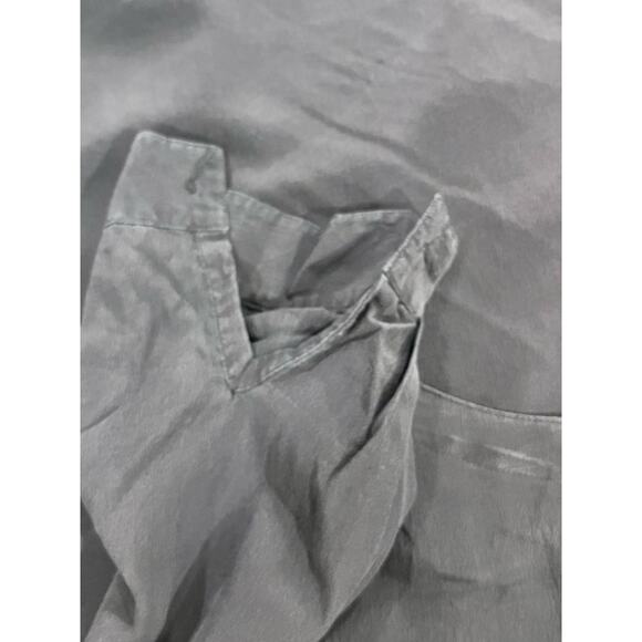 Oscar de la Renta Expressions Vintage Soft Black 100% Silk Long Sleeve Top sz LG - Picture 6 of 8